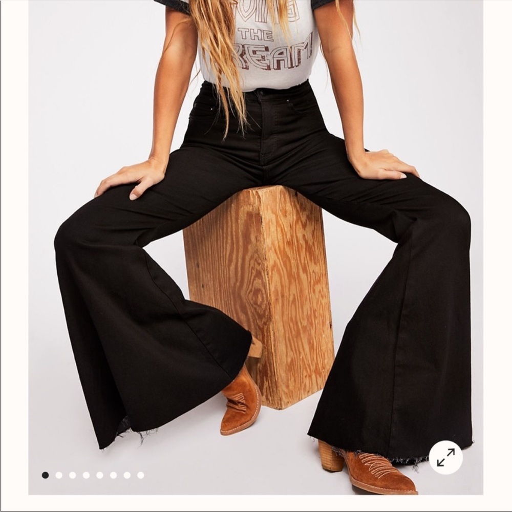 Free People CRVY Super High-Rise Lace-Up Flare Jeans